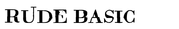 Rude Basic font preview